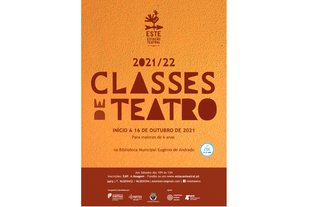 CLASSES DE TEATRO 2021/22 - INSCRIÇÕES 